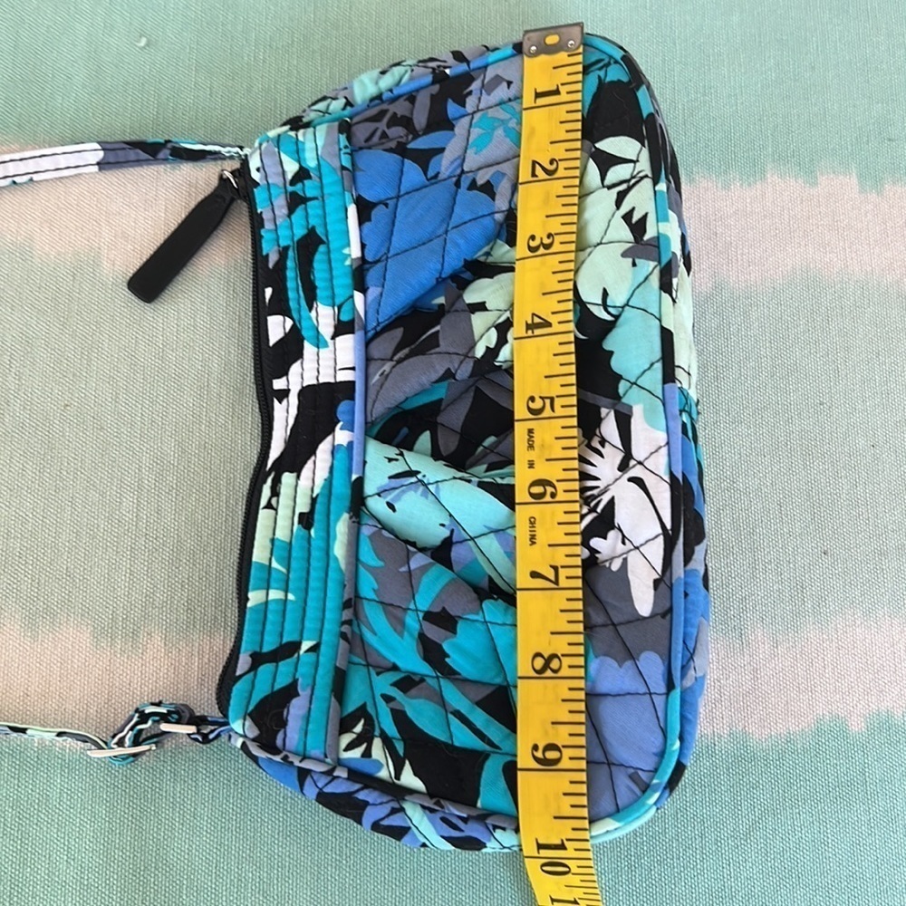 Vera Bradley Camofloral Quilted Mini Crossbody Bag Blue - Picture 10 of 12